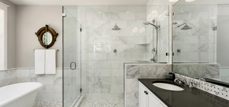 bathroom shower door installation in Woodcrest