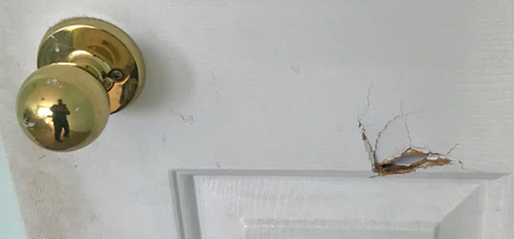 interior door hole repair Woodcrest