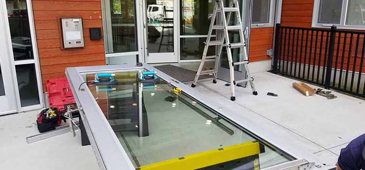 storefront door glass replacement Woodcrest